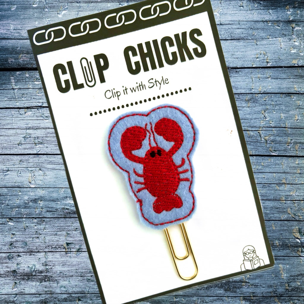 Clip Chicks' Lobster novelty paper clip in its original packaging, and ready for gifting.