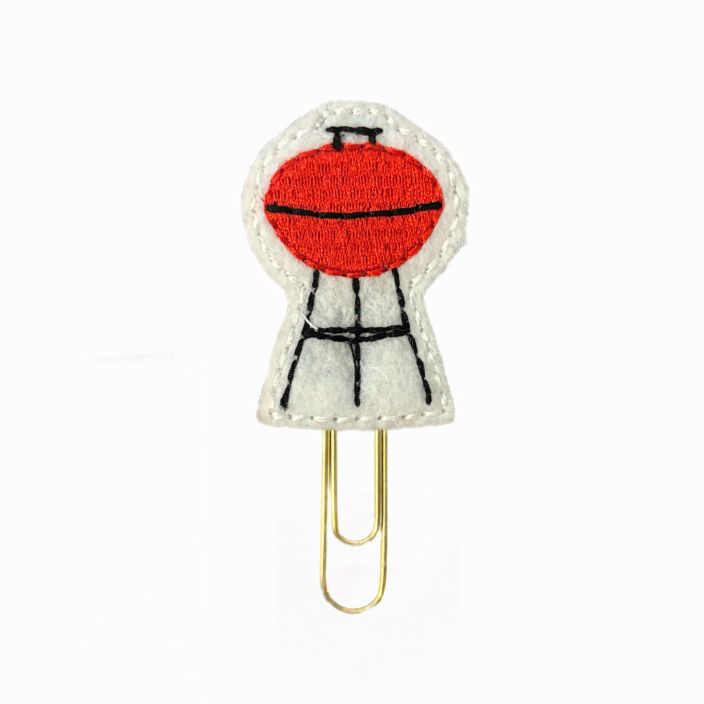 Clip Chicks' BBQ Grill novelty paper clip in the shape of a red barbecue grill. Great father's day gift for the griller. Bookmark, planner clip or paper organizer. 