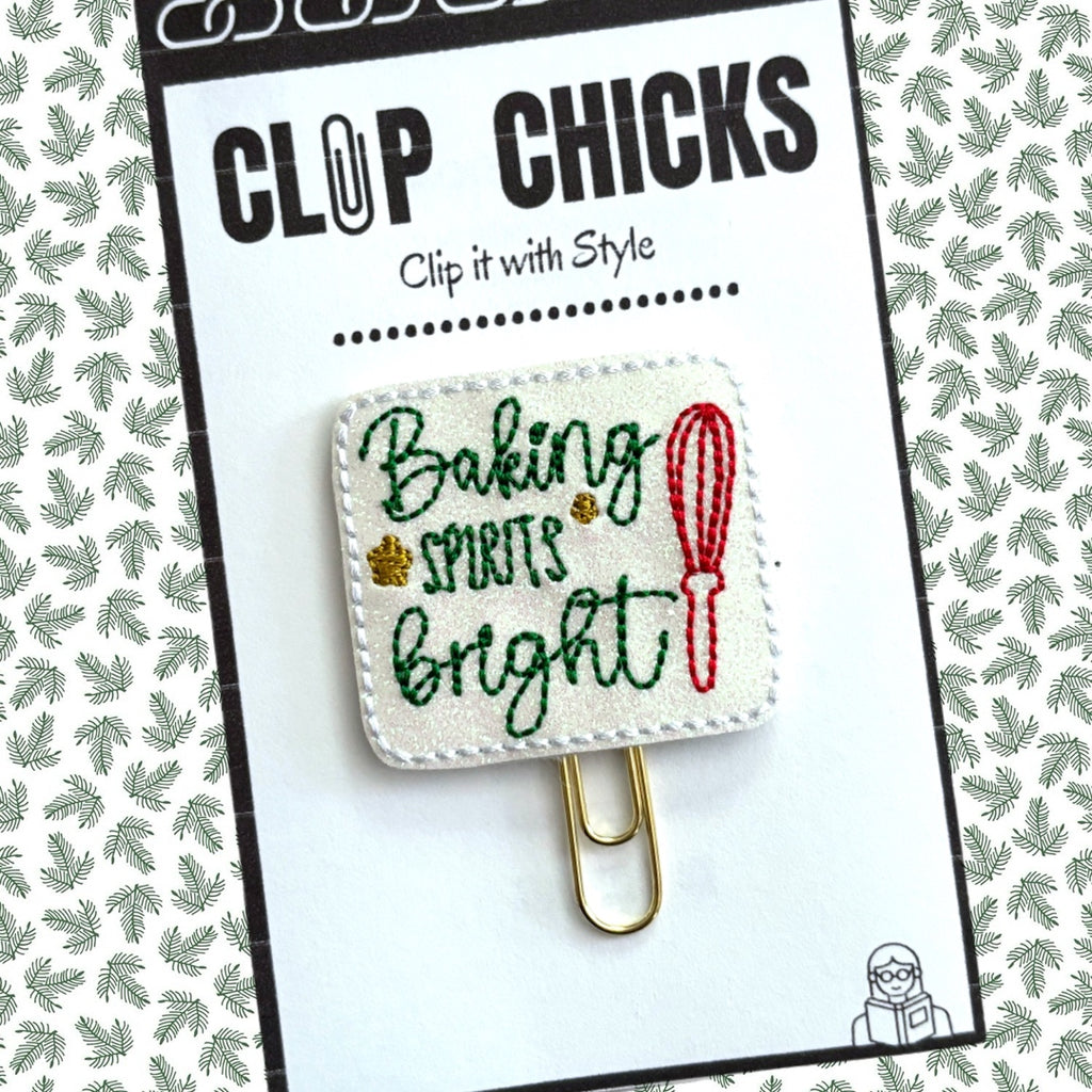 Clip Chicks' Baking Spirits Bright novelty paper clip is shown in its package.