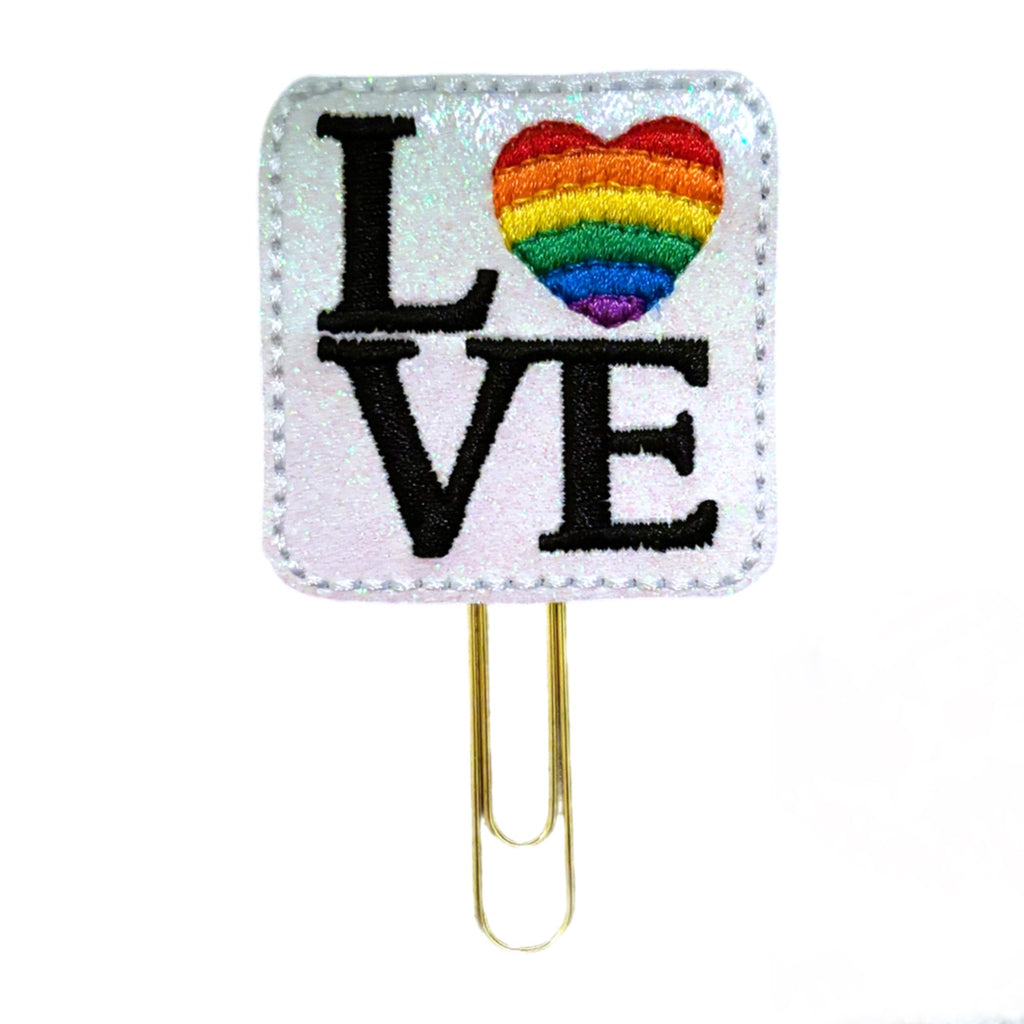 LOVE novelty paper clip.