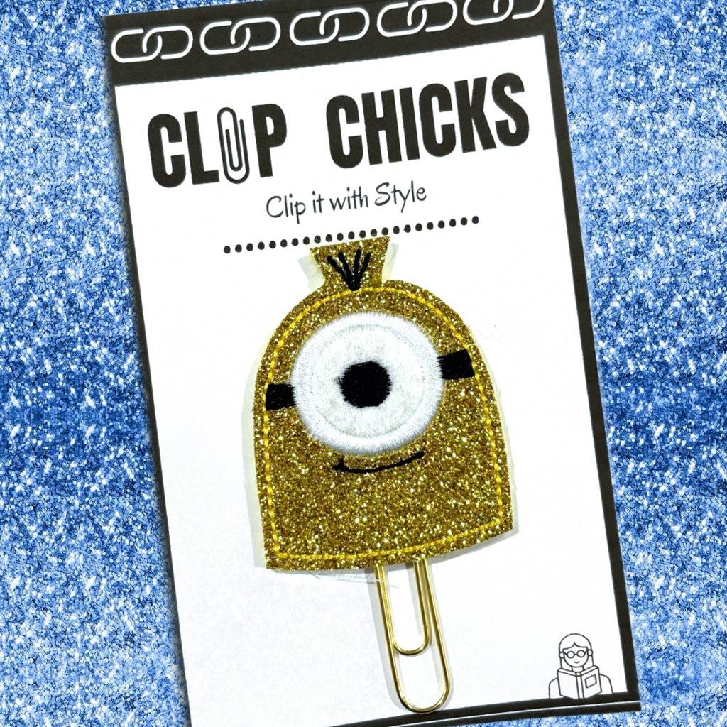 Clip Chicks' One Eyed Guy paper clip in its package.