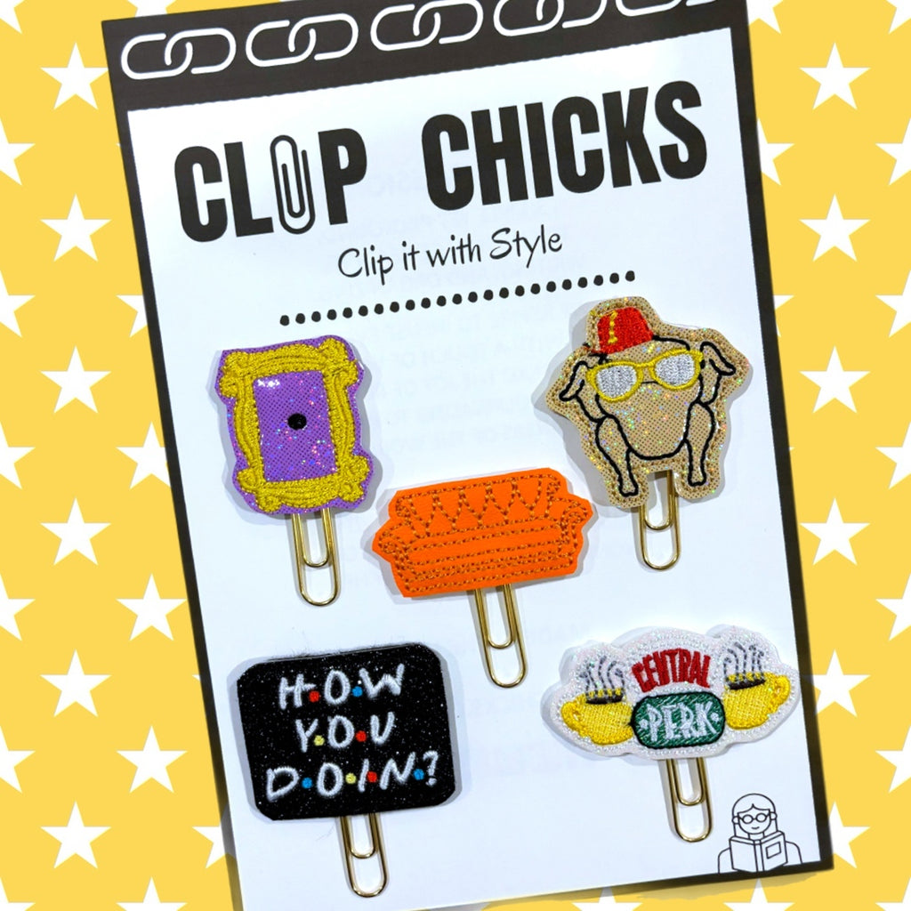 Clip Chicks' Friends Clips novelty paper clips are shown in their package.