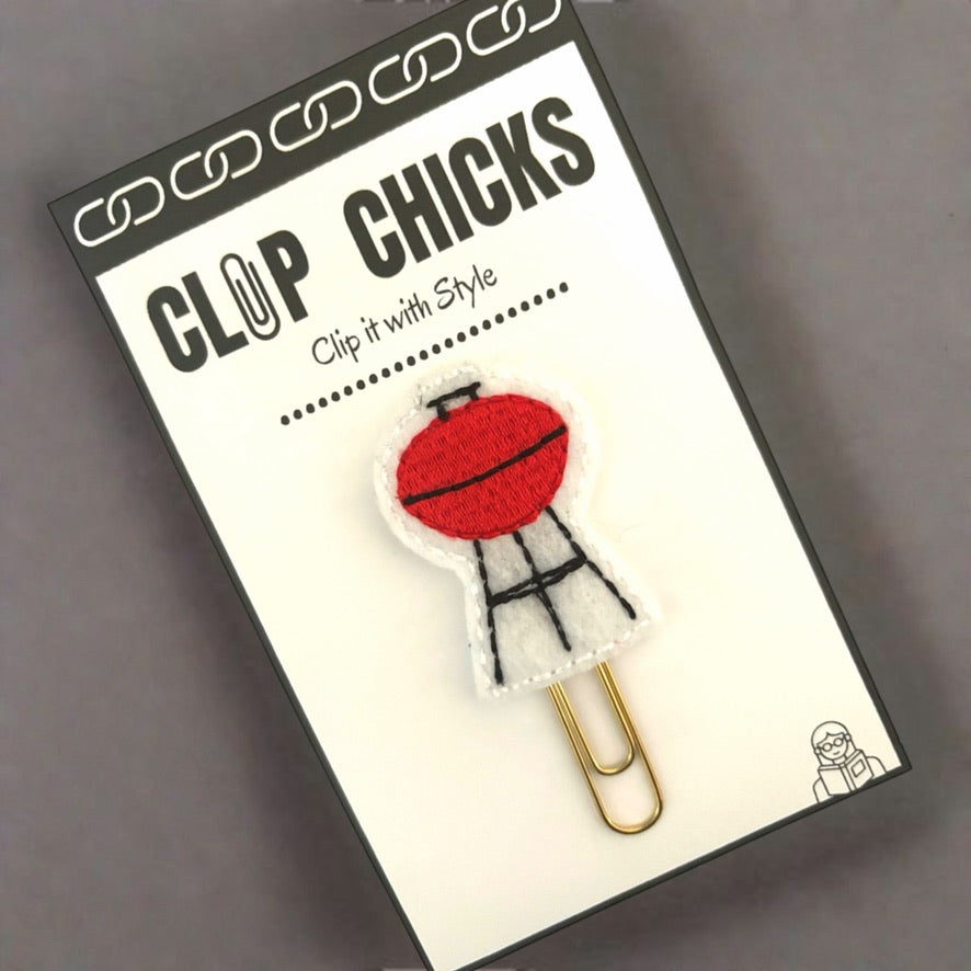 Clip Chicks' BBQ Grill novelty paper clip in its adorable packaging, ready for gifting.