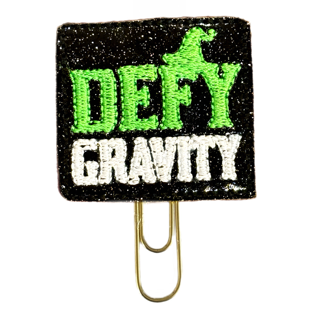 Wicked themed novelty paper clip. Defying Gravity theme, great to use as bookmark, planner clip or paper organizer.