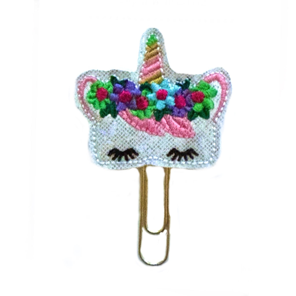 Unicorn novelty paper clip.