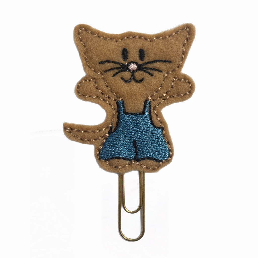 Mouse embroidered novelty paper clip, inspired by  the If You Give a Mouse a Cookie character.