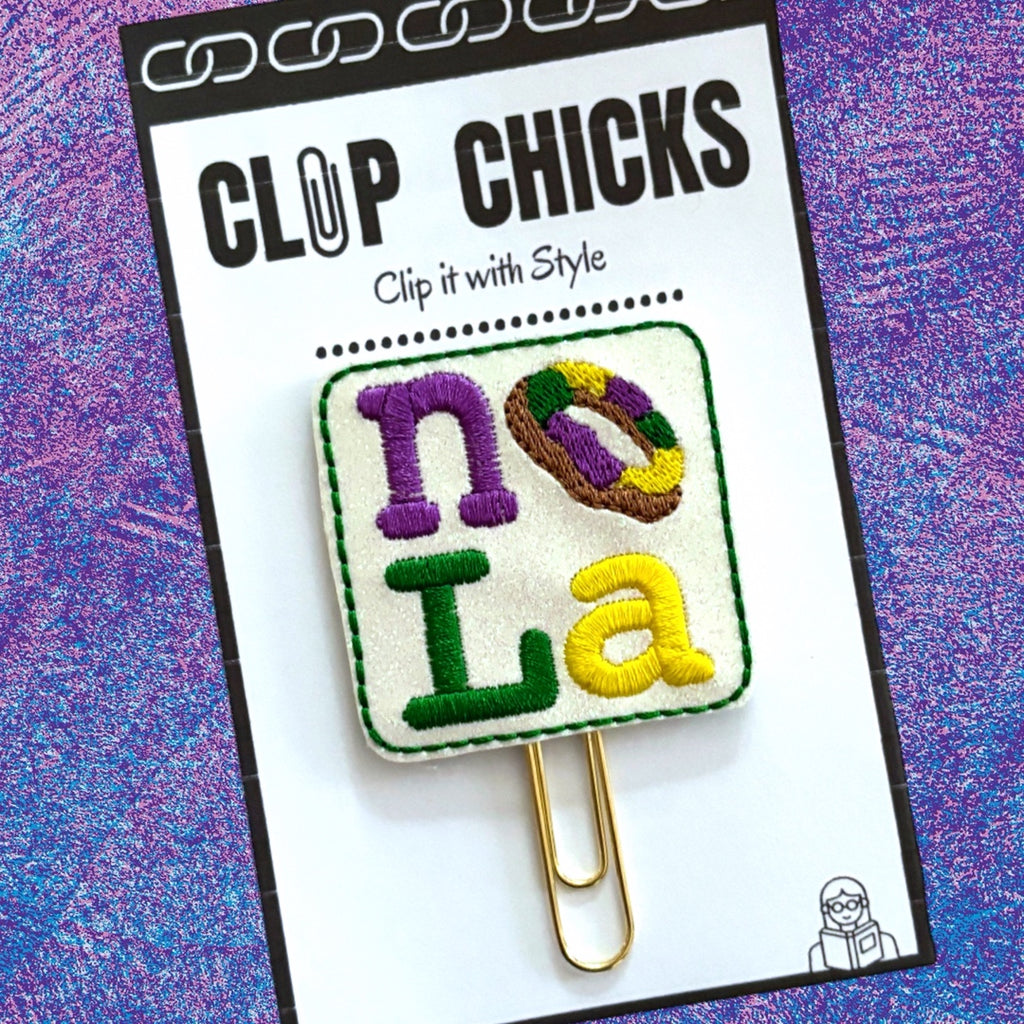 Clip Clips' NOLA paper clip is shown in its package.