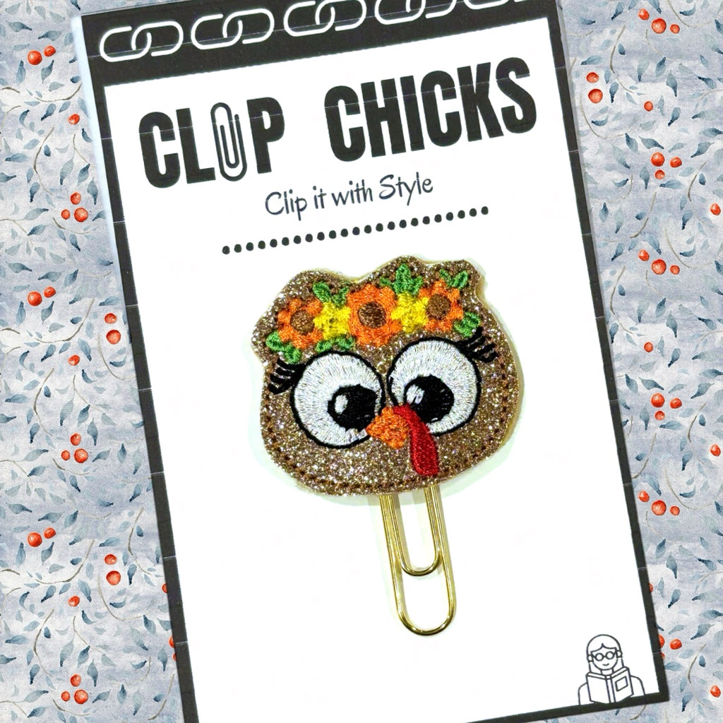 Clip Chicks' Cute Turkey paper clip is shown in its package.