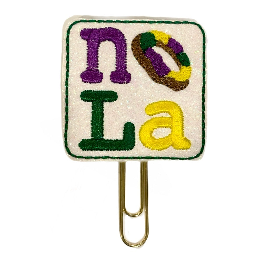 NOLA novelty paper clip.