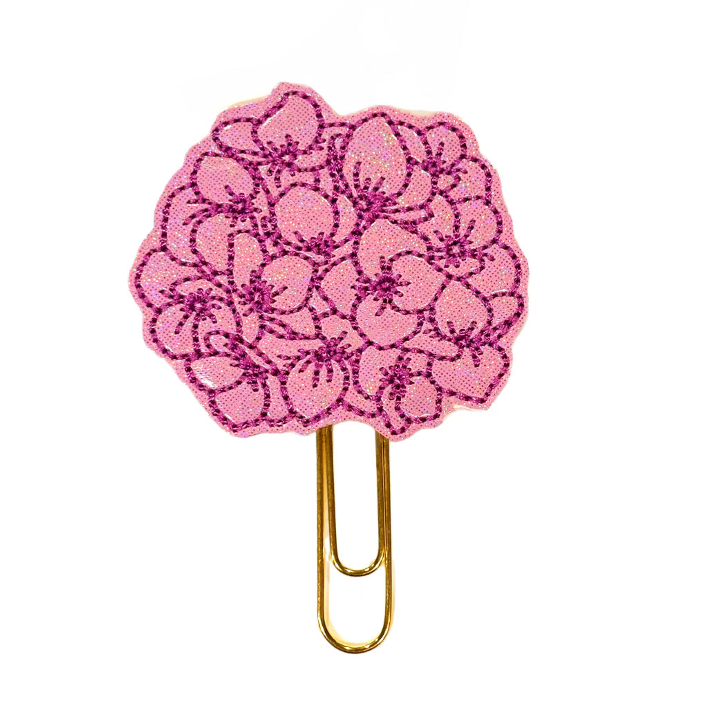 A Clip Chicks novelty paper clip shaped like a hydrangea plant.