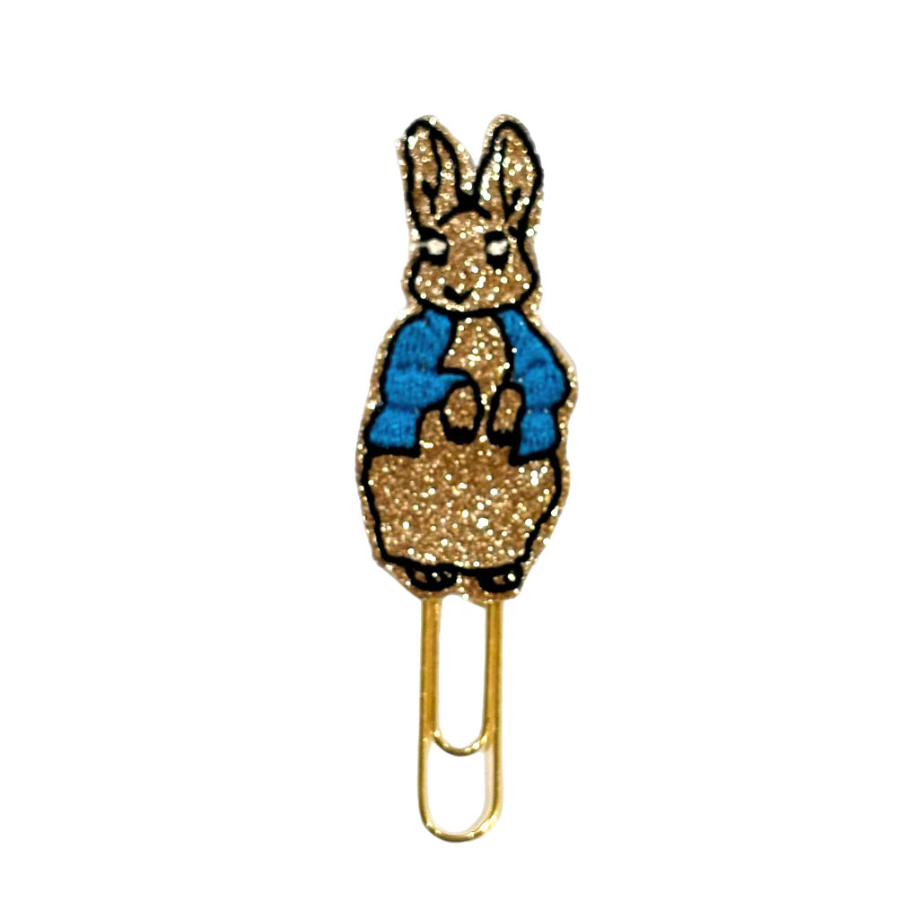 A Clip Chicks' novelty paper clip shaped like Peter Rabbit.