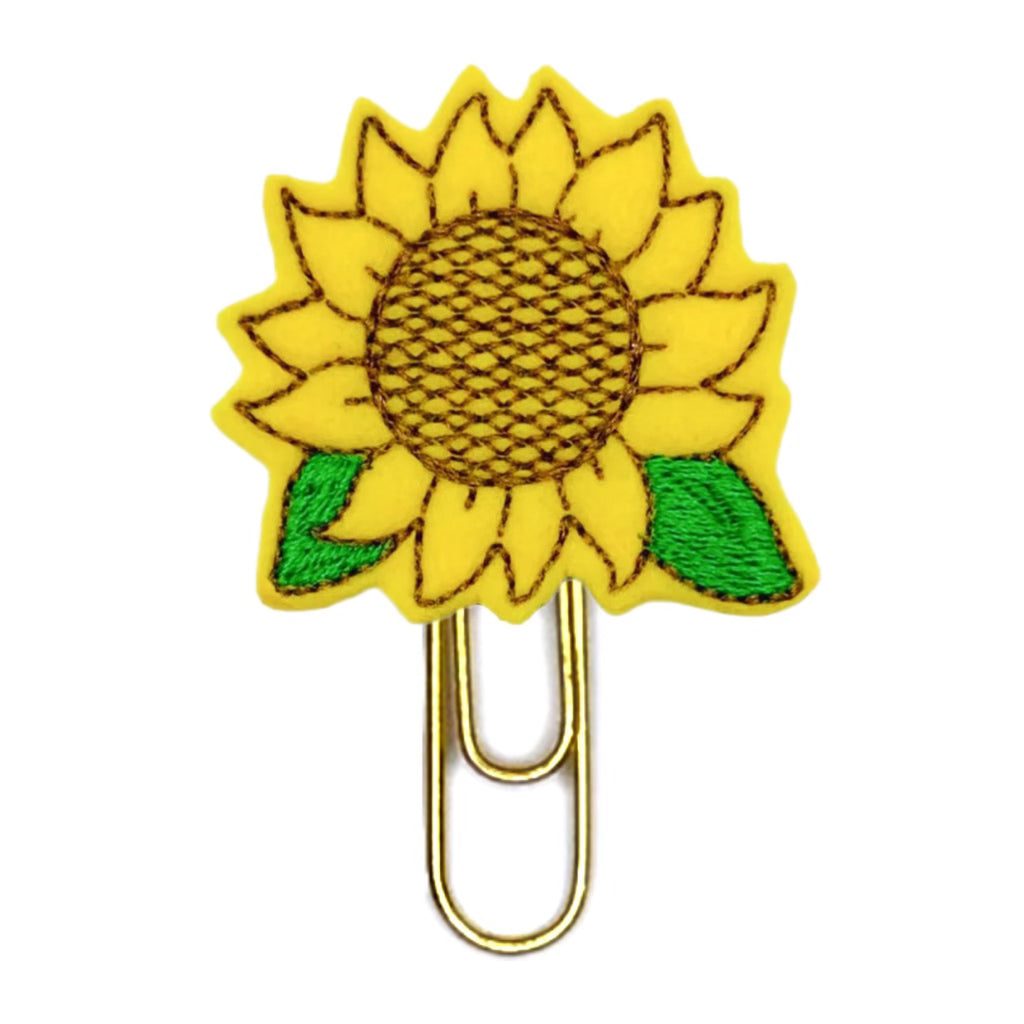 Beautiful Sunflower novelty paper clip from Clip Chicks.