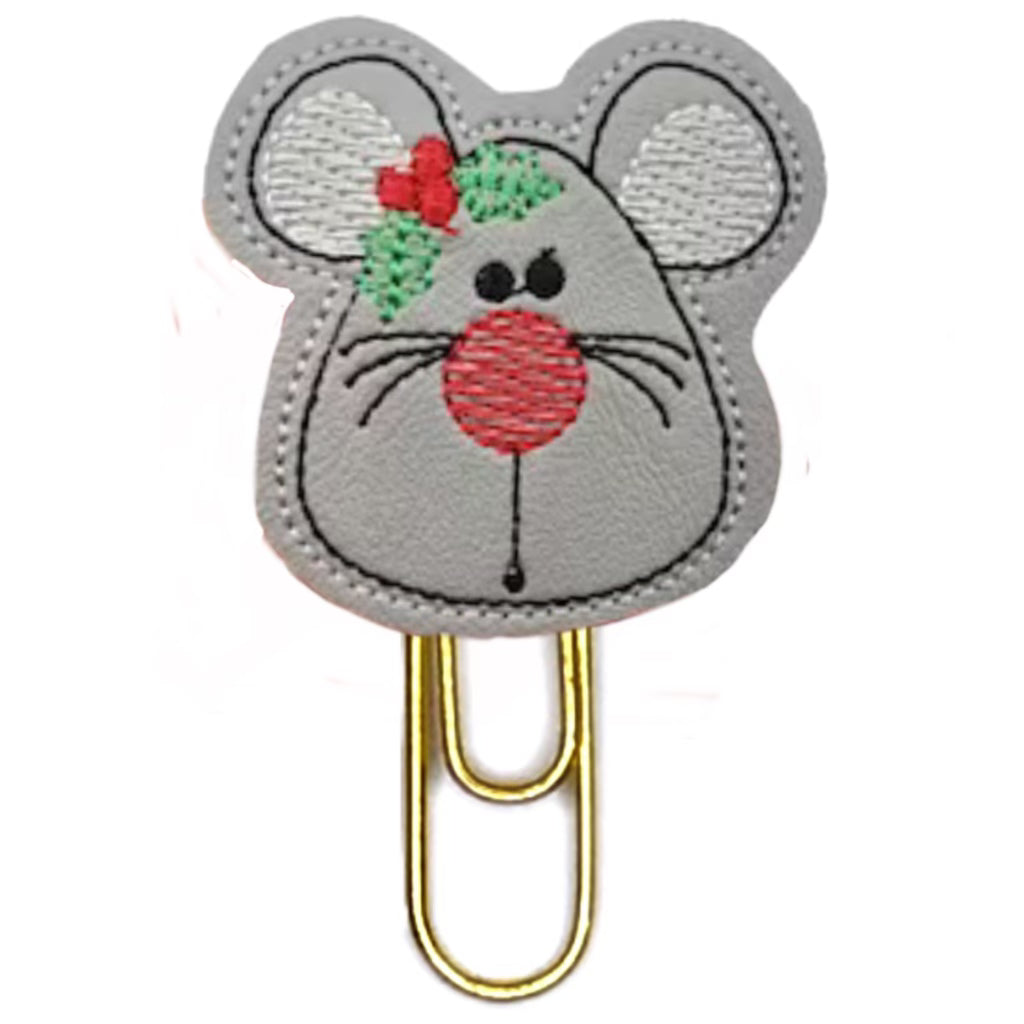 Christmas Mouse novelty paper clip.