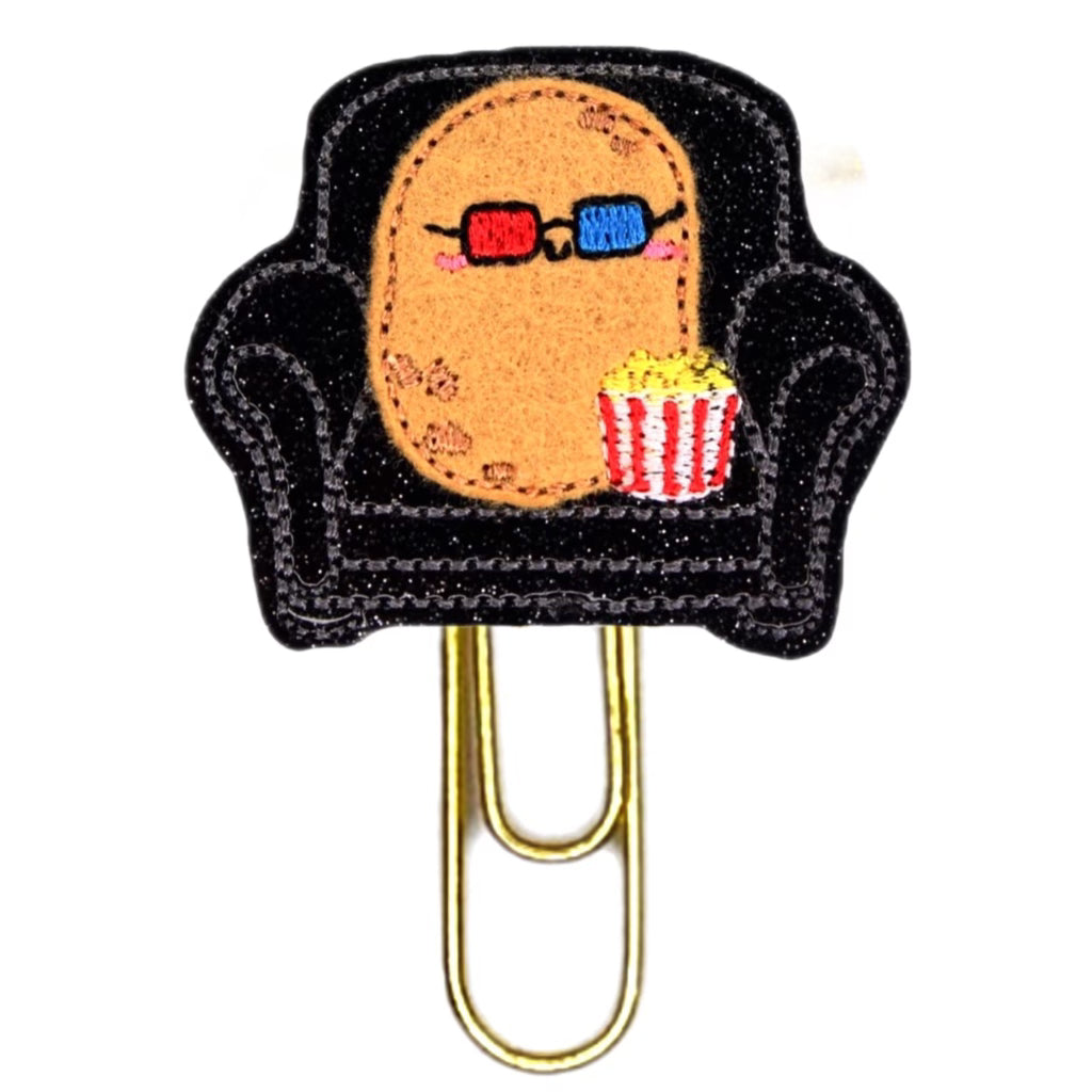 Couch Potato novelty paper clip from Clip Chicks is shown against a white background.