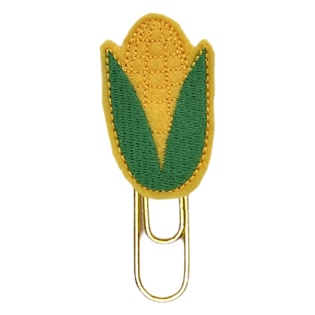 Clip Chicks novelty paper clip in the shape of an ear of corn.