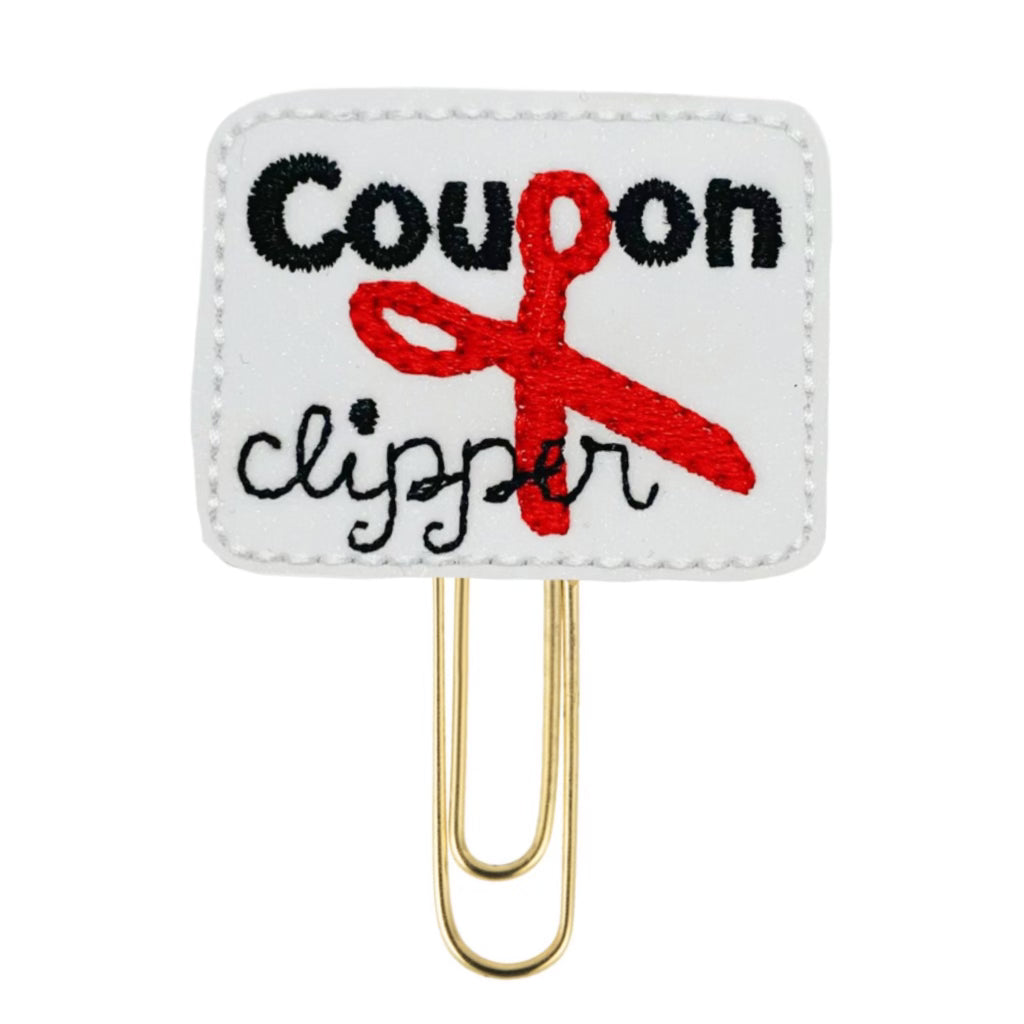 Coupon Clipper novelty paper clip is shown against a white background.