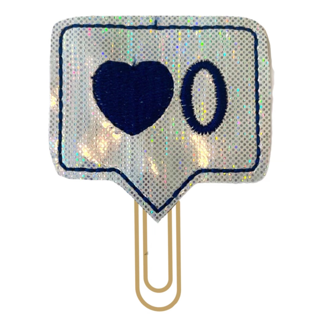 No love iridescent novelty paper clip.