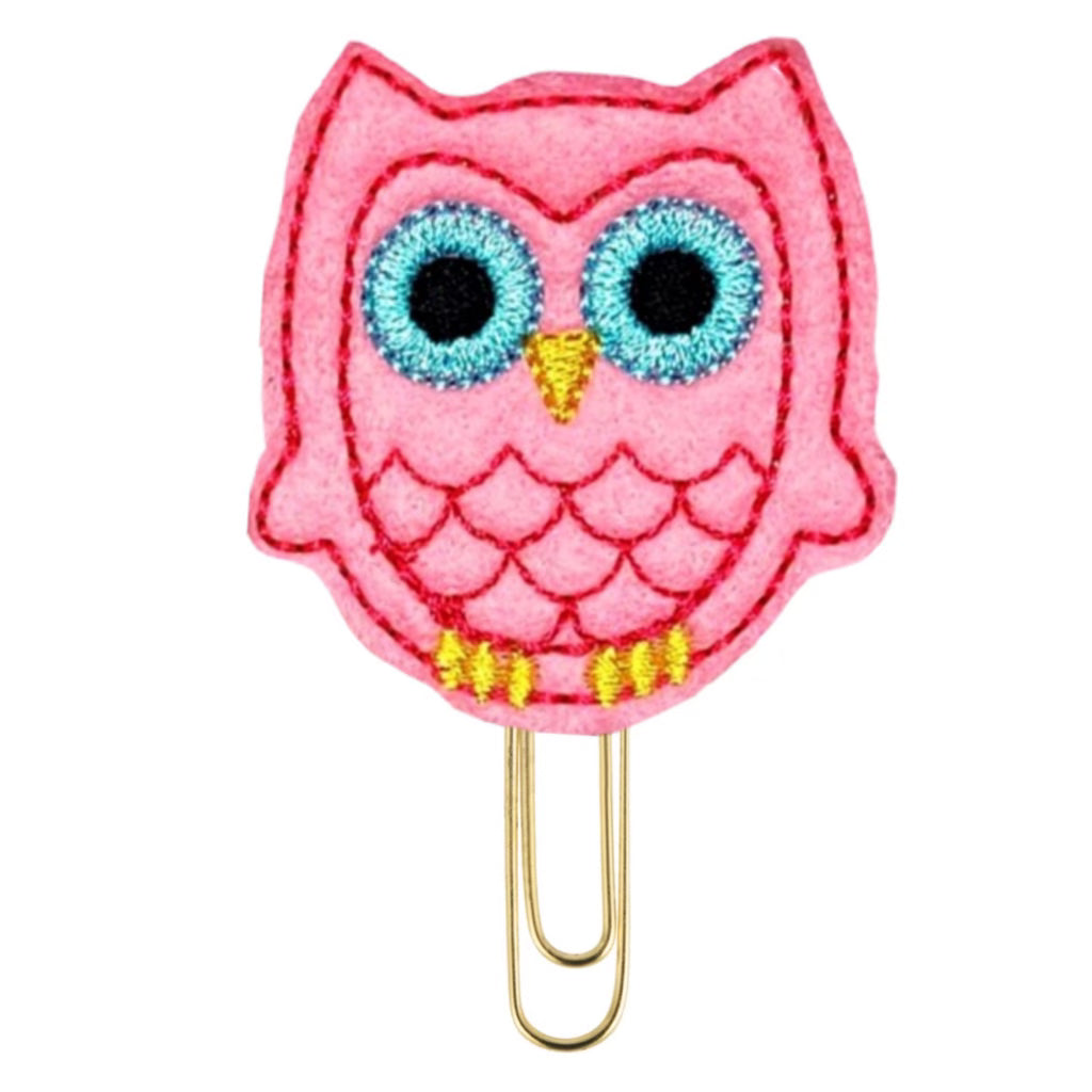 An owl novelty paper clip is shown from Clip Chicks.