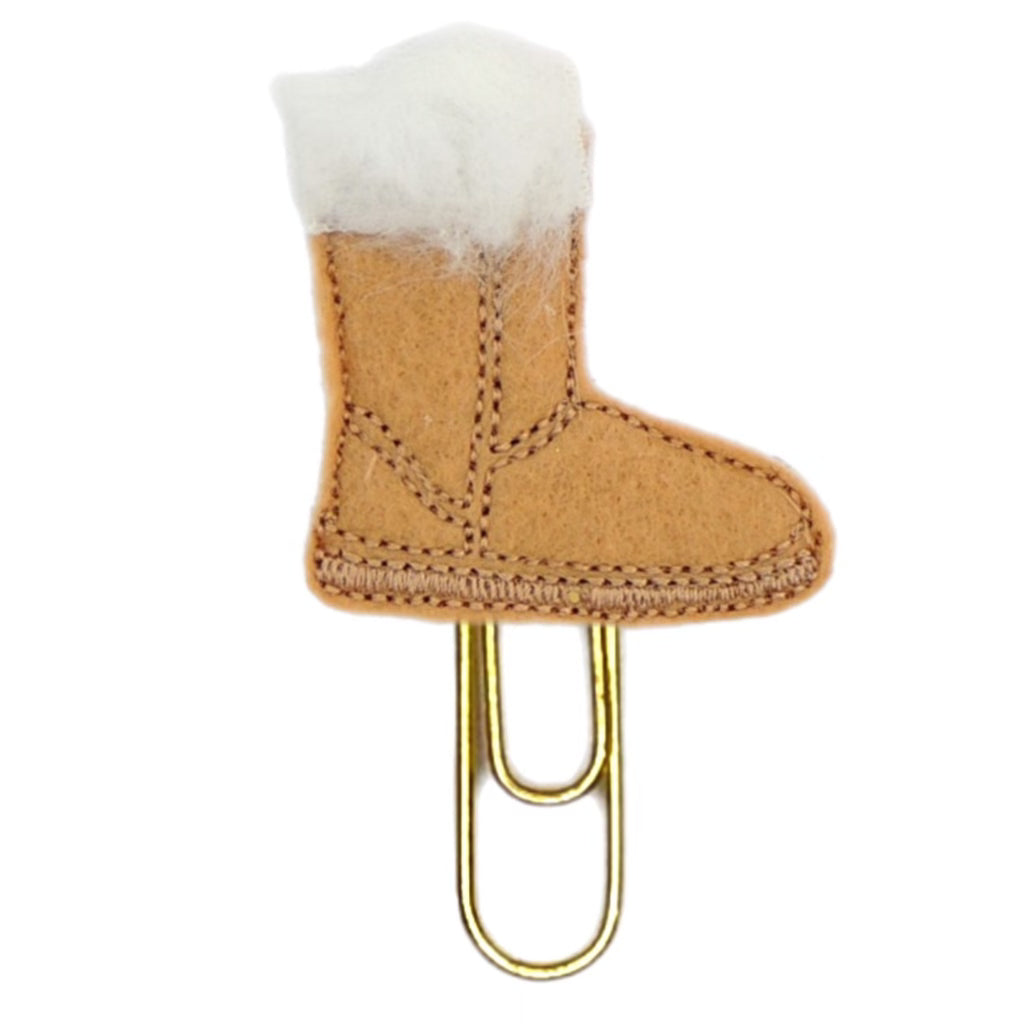 Snow Boot with Furry Trim novelty paper clip.